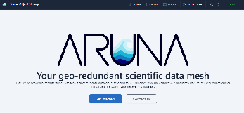 Aruna Object Storage Start Page